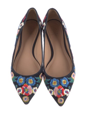 Tory Burch Suede Printed Flats