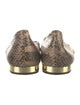 Tory Burch Leather Animal Print Ballet Flats