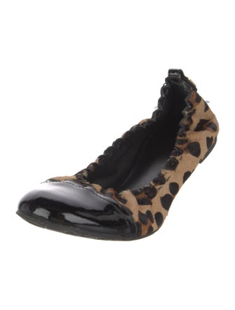 Tory Burch Ponyhair Animal Print Ballet Flats