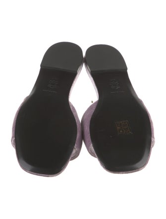 Tory Burch Velvet Crystal Embellishments Slides