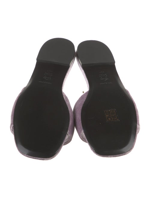 Tory Burch Velvet Crystal Embellishments Slides
