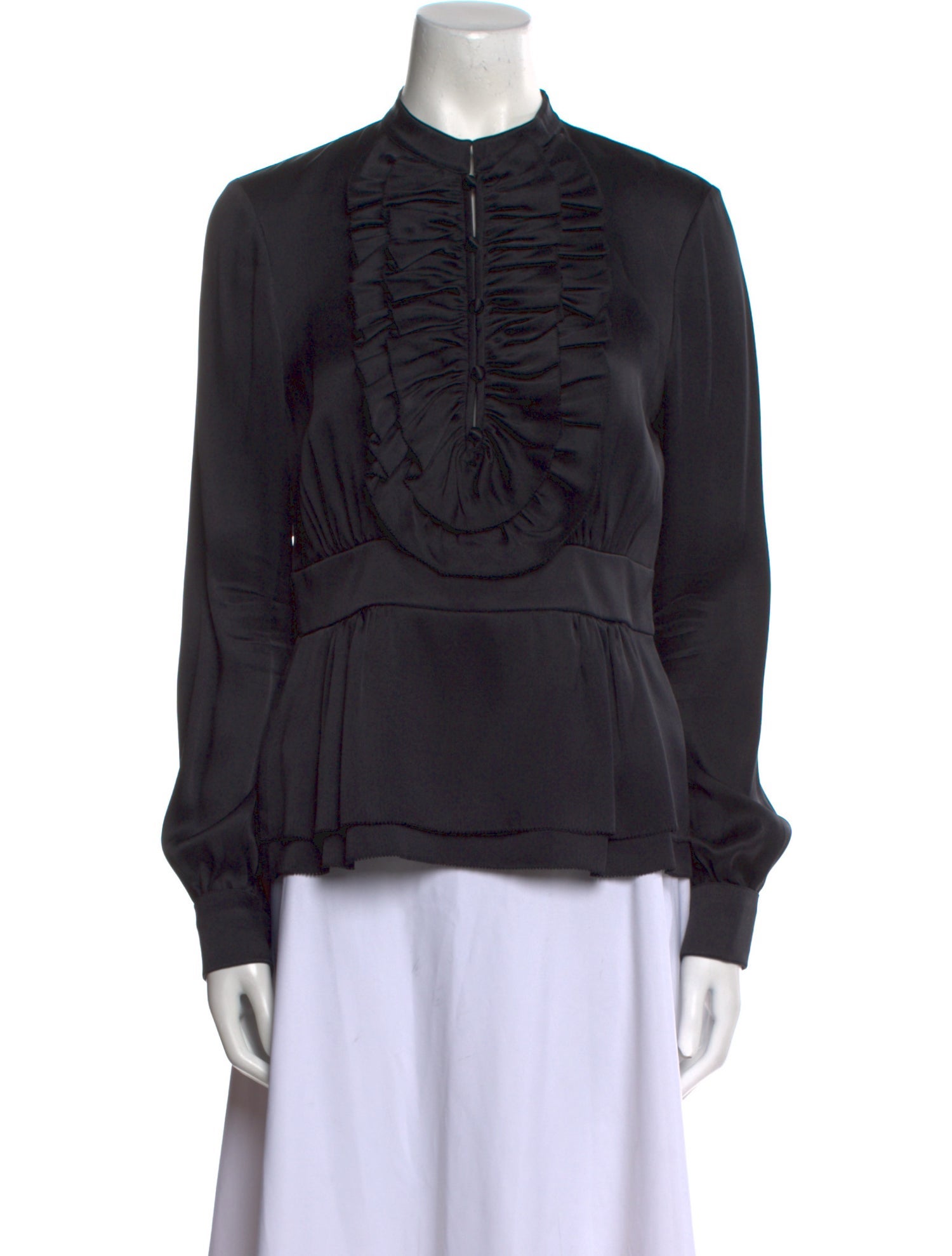 Tory Burch Silk Mock Neck Top