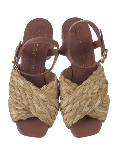 Tory Burch Raffia Slingback Sandals