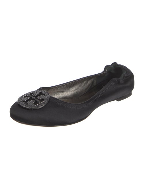 Tory Burch Satin Crystal Embellishments Ballet Flats