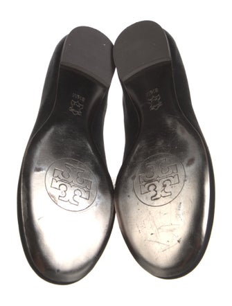 Tory Burch Satin Crystal Embellishments Ballet Flats
