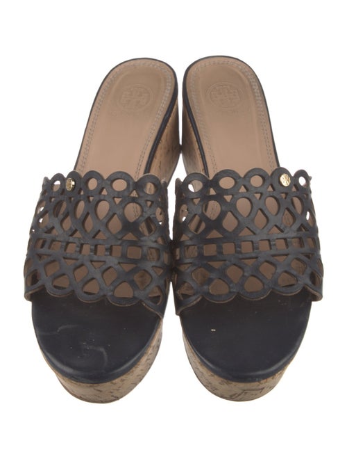 Tory Burch Patent Leather Lasercut Accents Slides