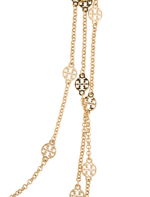 Tory Burch Multi-Strand Logo Necklace