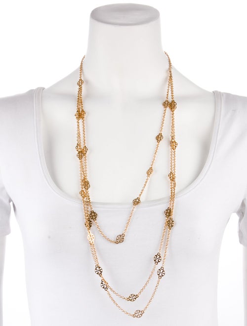 Tory Burch Multi-Strand Logo Necklace