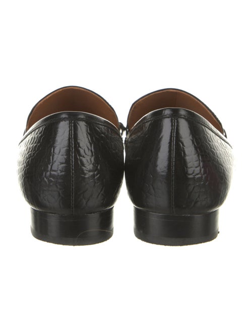 Tory Burch Embossed Leather Chain-Link Accents Loafers