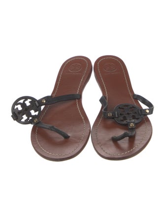 Tory Burch Leather Lasercut Accents Slides