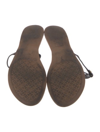 Tory Burch Leather Lasercut Accents Slides