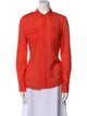 Tory Burch Long Sleeve Button-Up Top