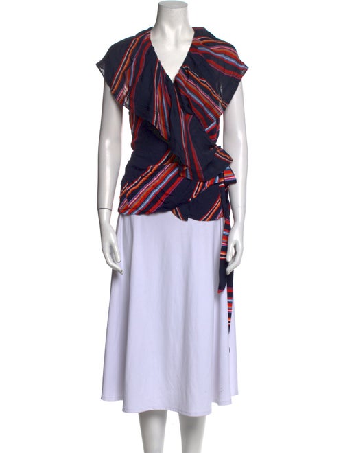 Tory Burch Printed V-Neck Top