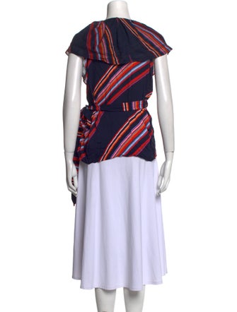 Tory Burch Printed V-Neck Top