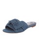 Tory Burch Denim Bow Accents Slides