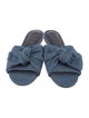 Tory Burch Denim Bow Accents Slides
