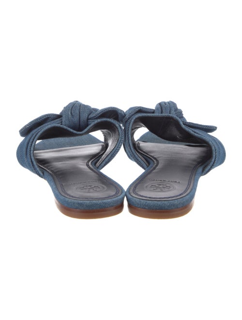 Tory Burch Denim Bow Accents Slides