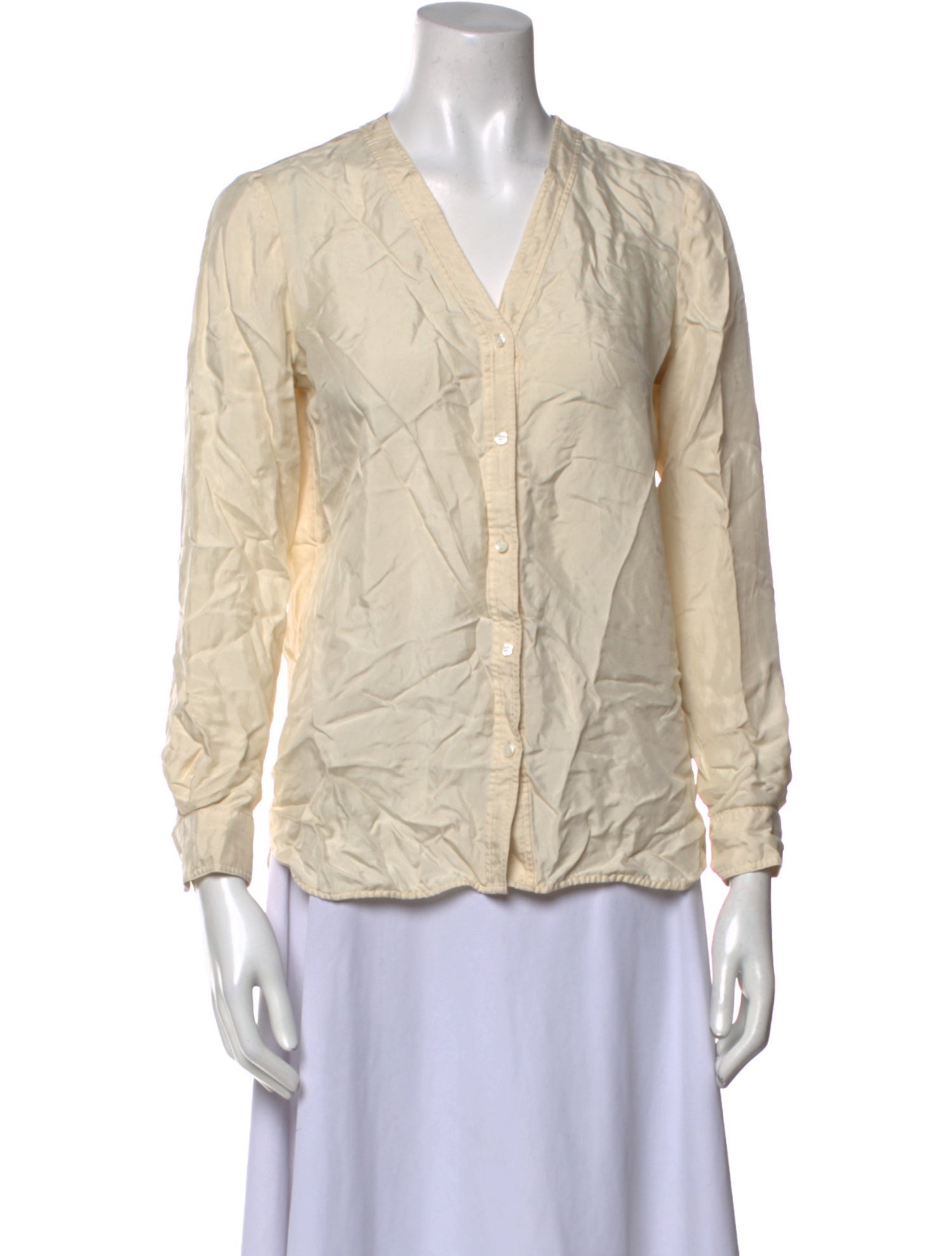 Tory Burch Silk V-Neck Polo