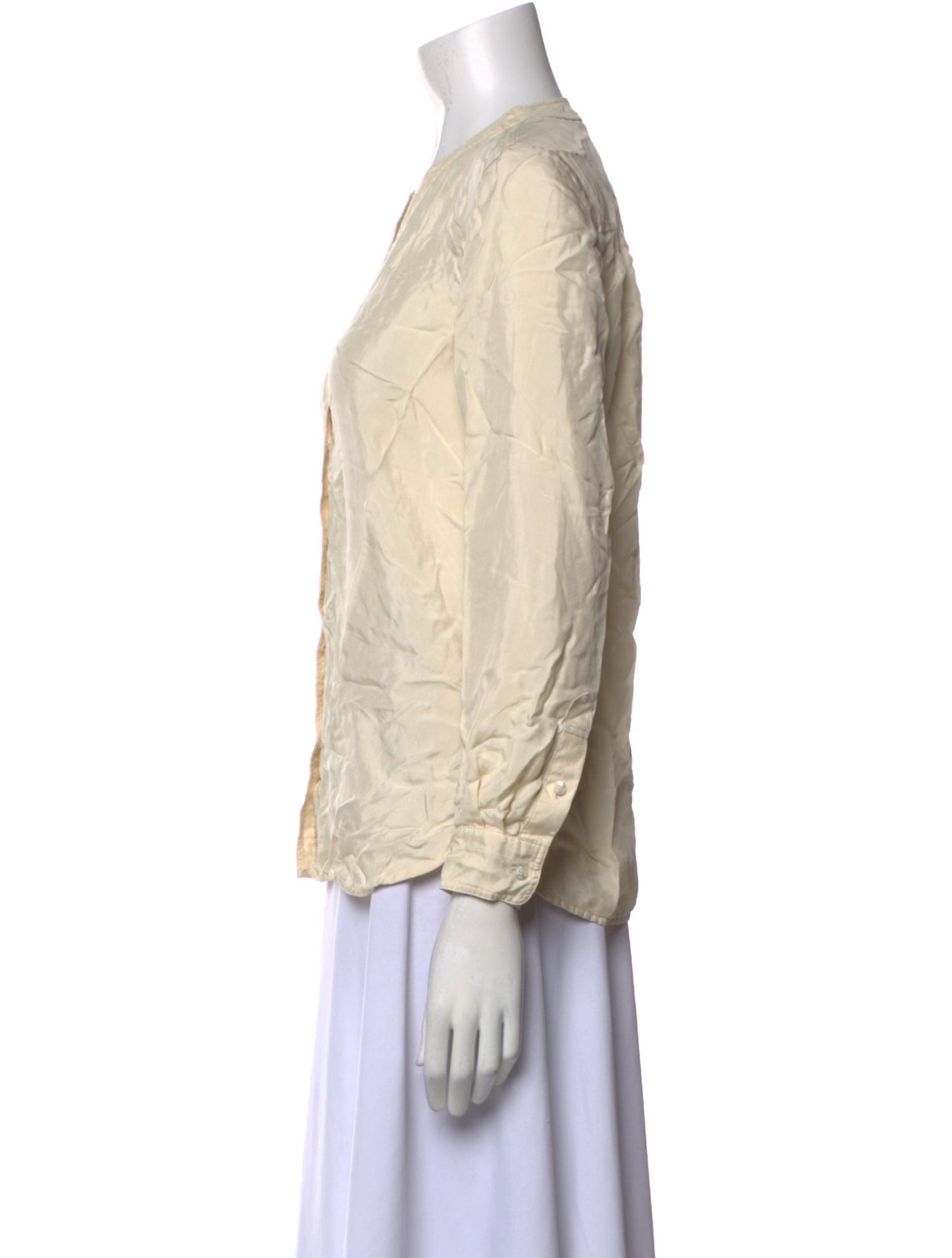 Tory Burch Silk V-Neck Polo