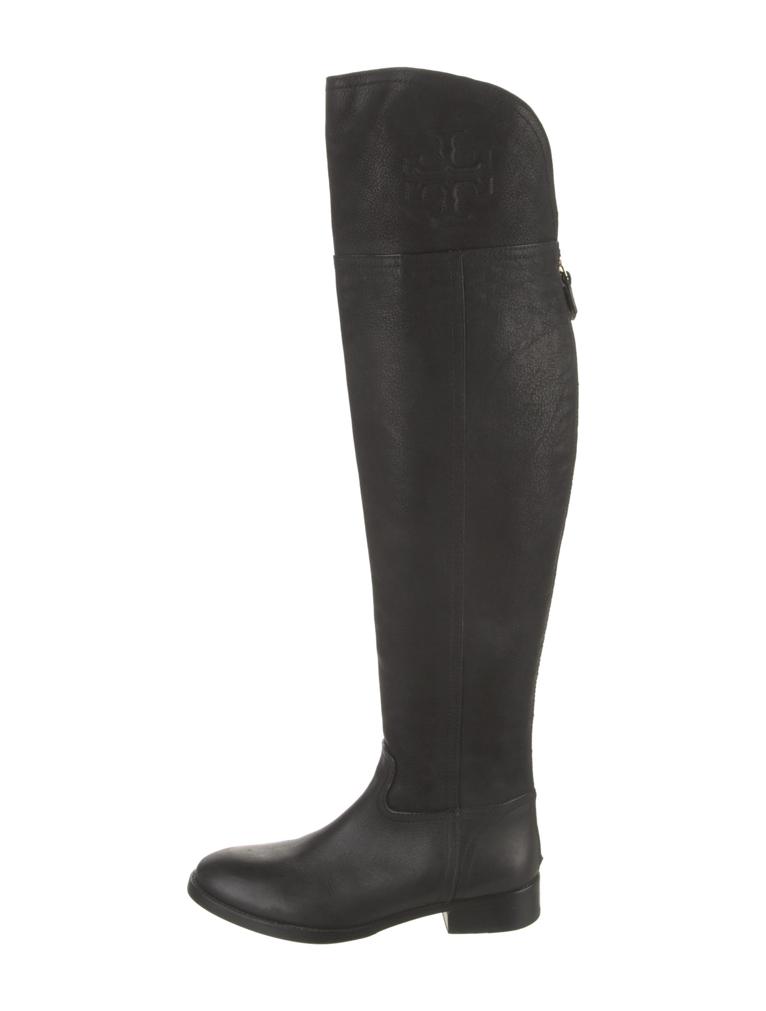 Tory Burch Leather Leather Trim Embellishment Boots