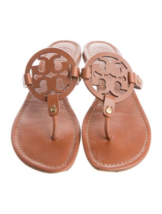 Tory Burch Leather Lasercut Accents Slides