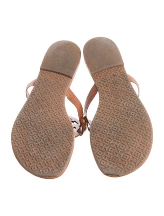 Tory Burch Leather Lasercut Accents Slides