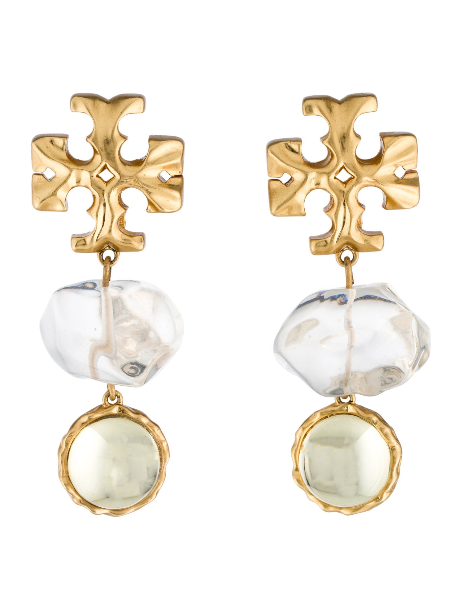 Tory Burch Resin Roxanne Clip-On Drop Earrings