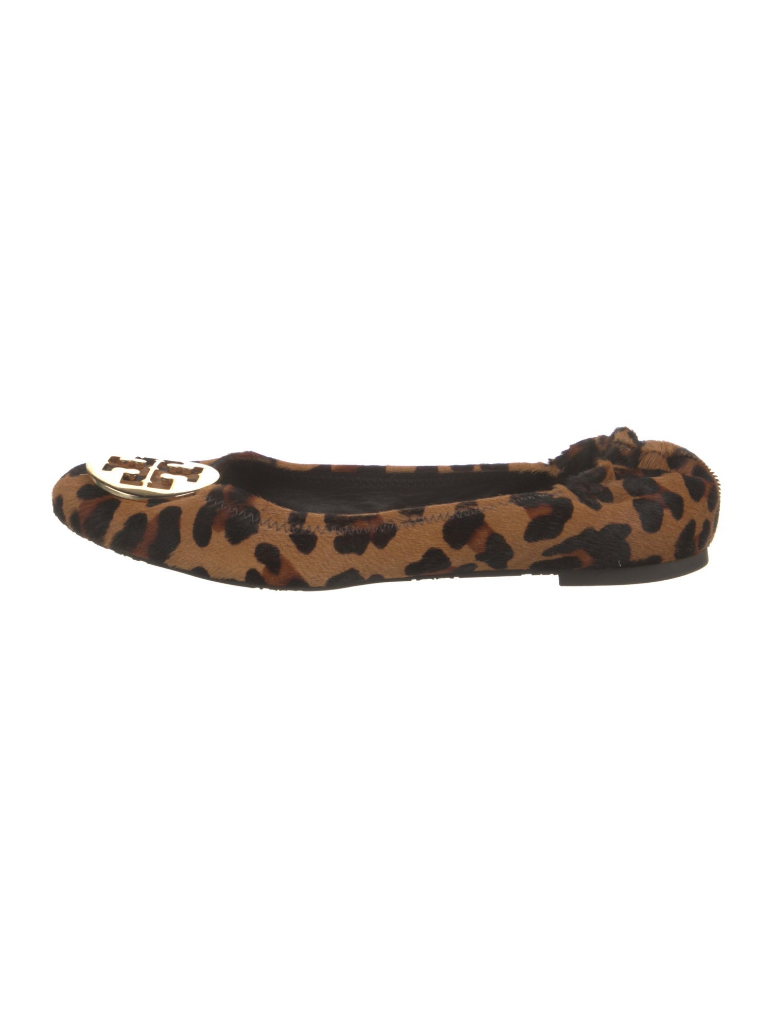 Tory Burch Calf Hair Animal Print Ballet Flats - Brown Flats, Shoes ...