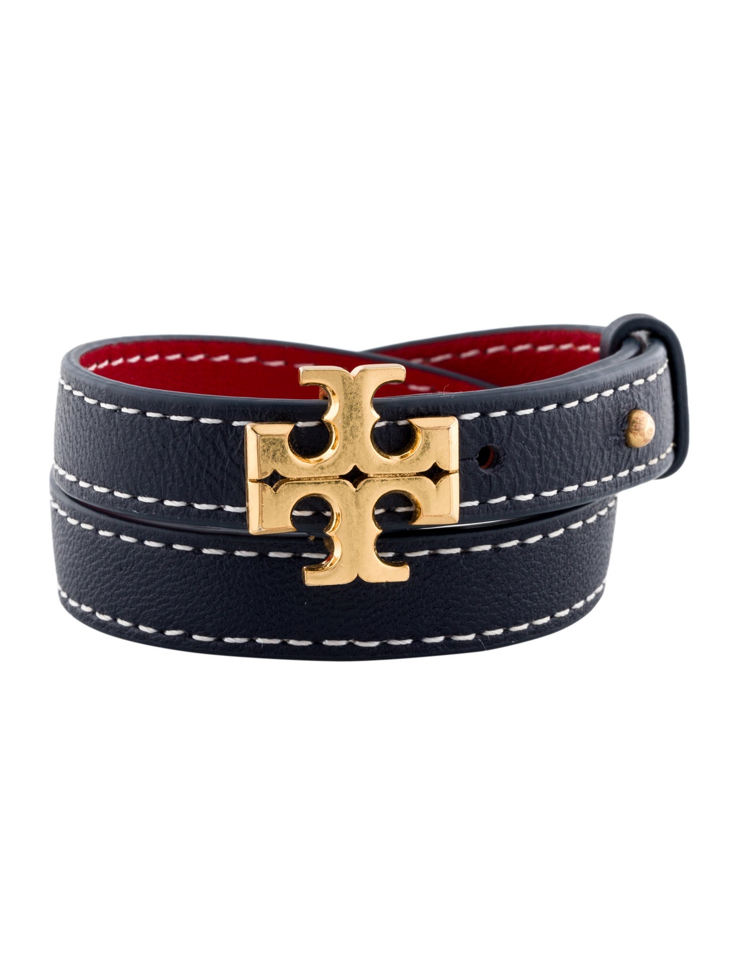 Tory Burch Leather Kira Double Wrap Bracelet
