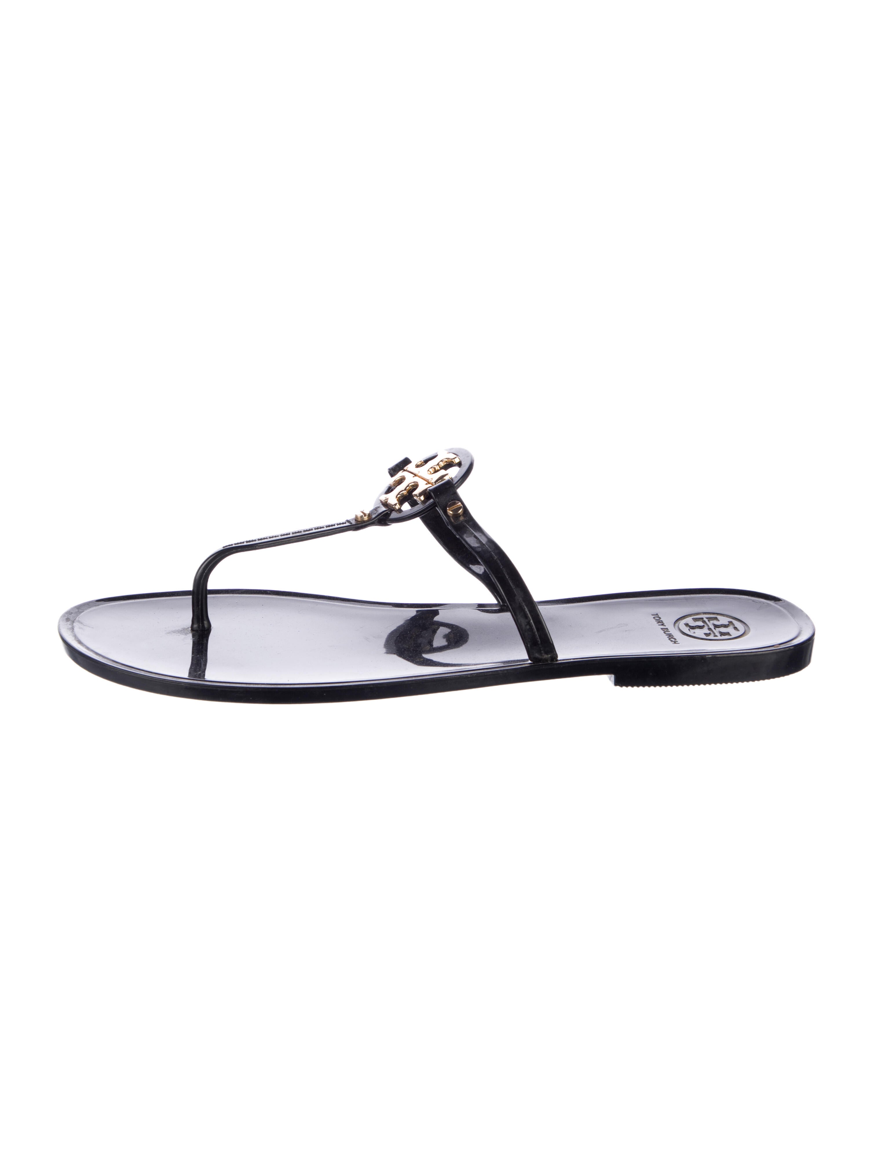 Tory Burch Rubber T-Strap Sandals