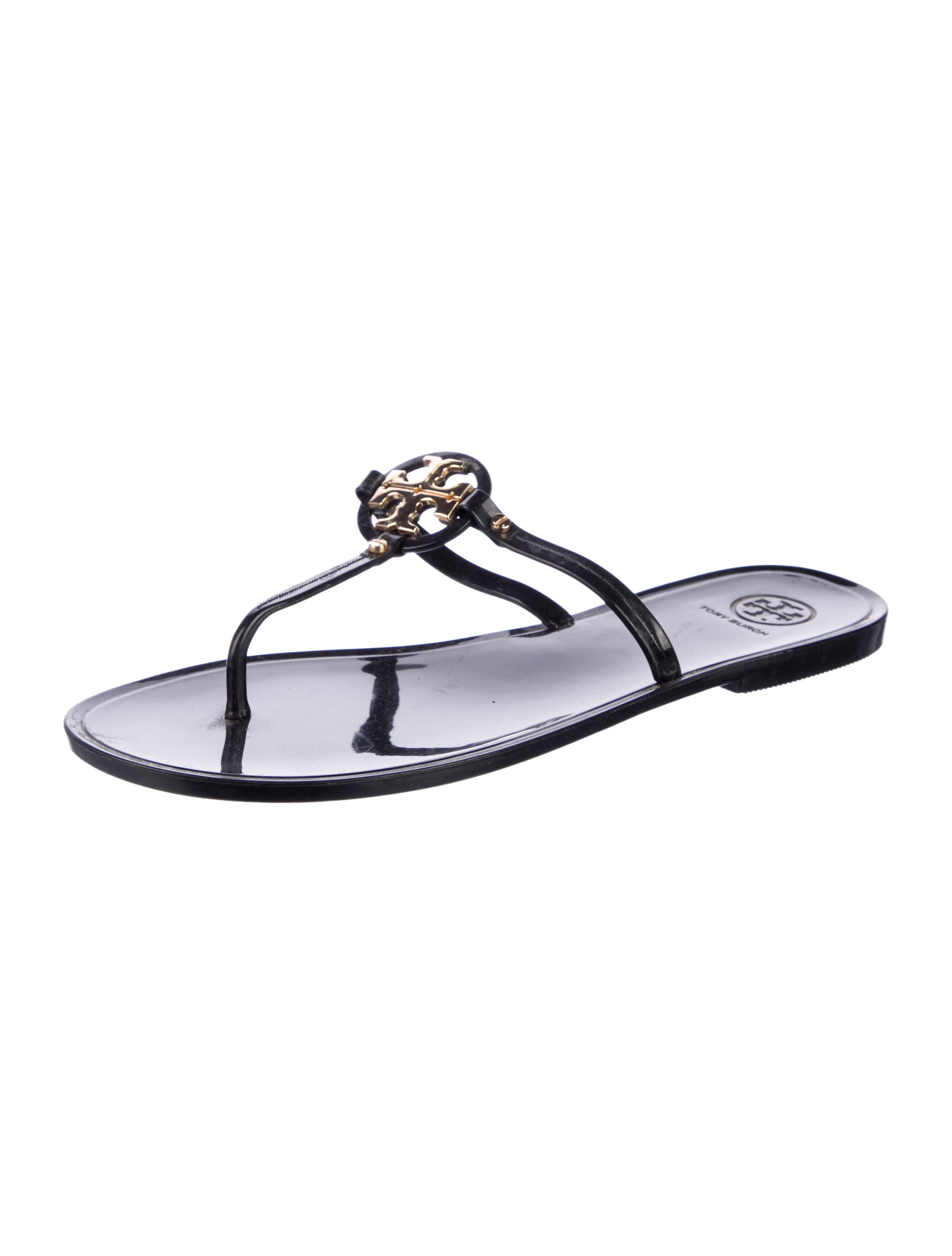 Tory Burch Rubber T-Strap Sandals