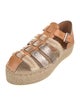Tory Burch Leather Glitter Accents Espadrilles