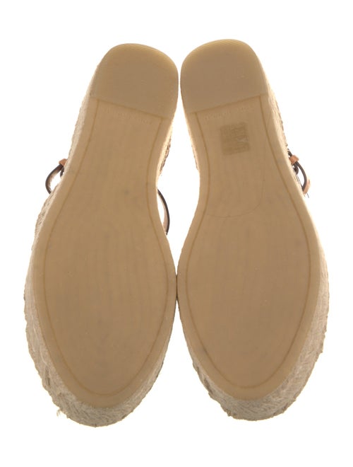 Tory Burch Leather Glitter Accents Espadrilles