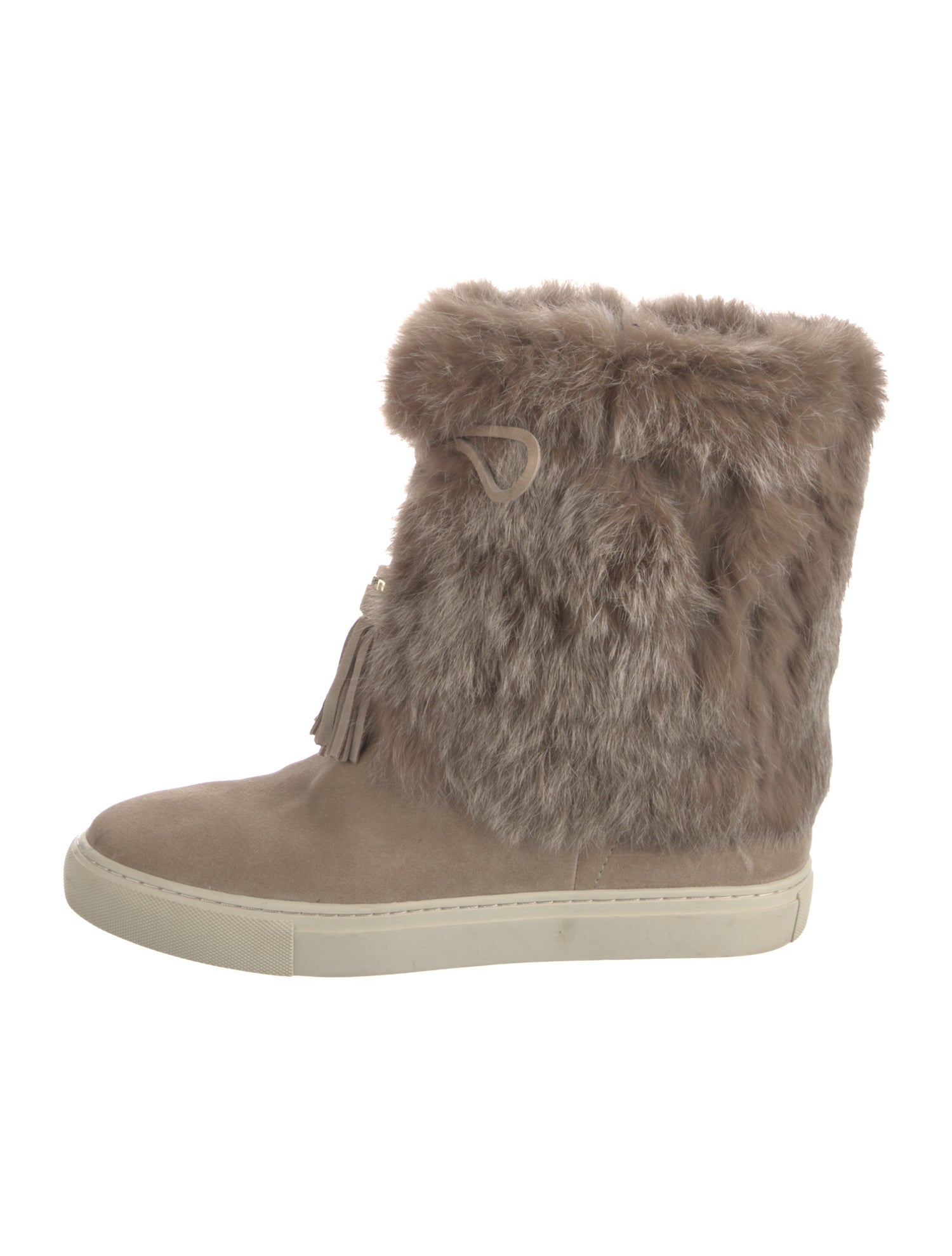 Tory Burch Suede Tassel Accents Snow Boots