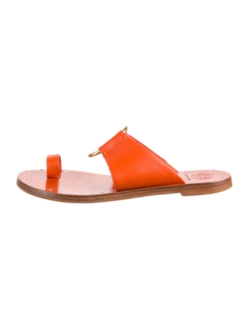 Tory Burch Leather Studded Accents Slides