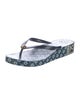 Tory Burch Rubber Floral Print Flip Flops