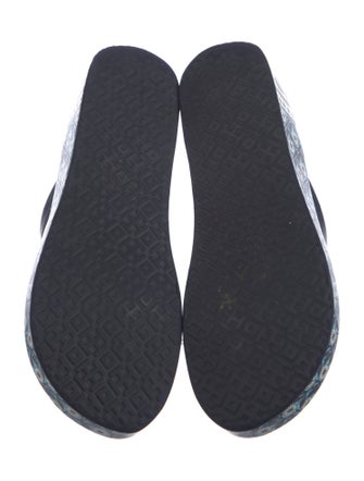 Tory Burch Rubber Floral Print Flip Flops