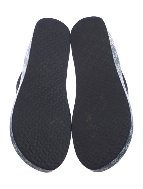 Tory Burch Rubber Floral Print Flip Flops