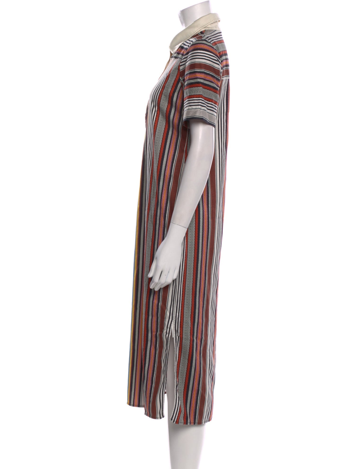 Tory Burch Striped Midi Length Dress