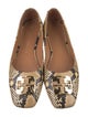 Tory Burch Leather Animal Print Ballet Flats