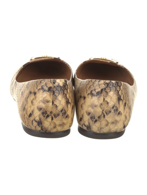 Tory Burch Leather Animal Print Ballet Flats