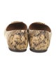 Tory Burch Leather Animal Print Ballet Flats