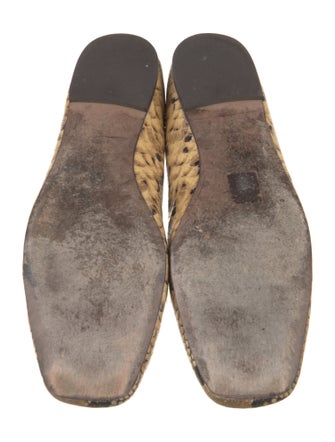 Tory Burch Leather Animal Print Ballet Flats