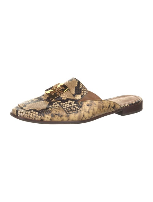 Tory Burch Leather Animal Print Mules