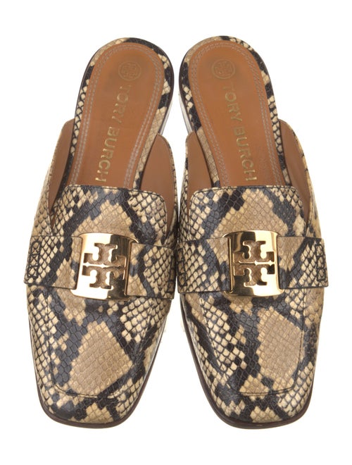 Tory Burch Leather Animal Print Mules