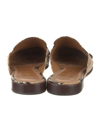 Tory Burch Leather Animal Print Mules