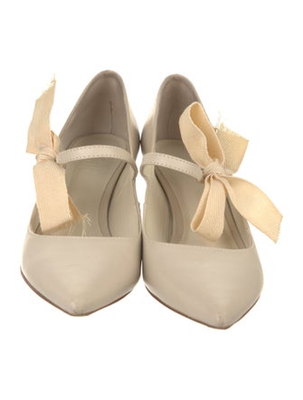 Tory Burch Leather Bow Accents D'Orsay Pumps