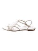 Tory Burch Leather Leather Trim Embellishment T-Strap Sandals