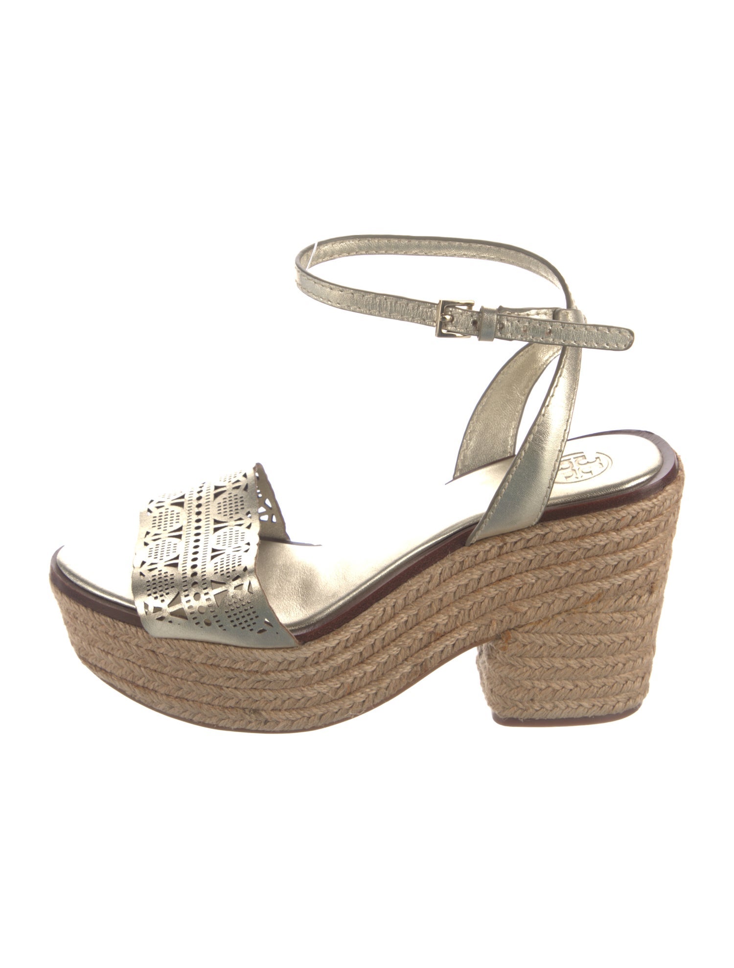 Tory Burch Leather Lasercut Accents Slingback Pumps