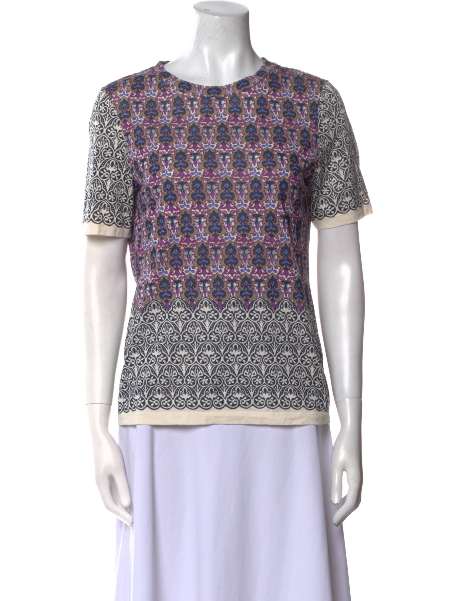 Tory Burch Printed Crew Neck Sweatshirt